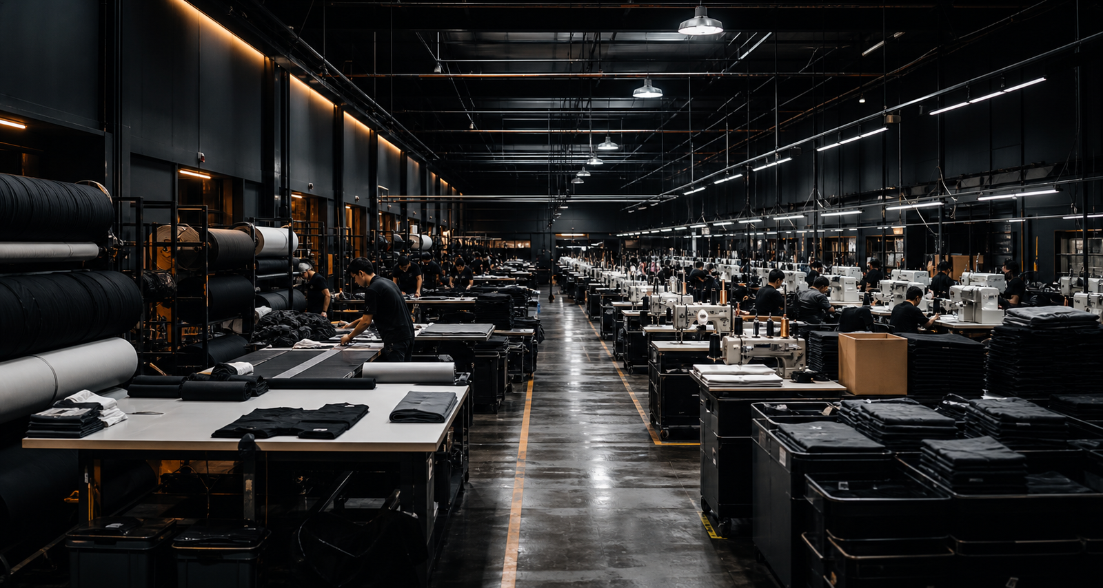 BLAXE manufacturing floor and stitching lines