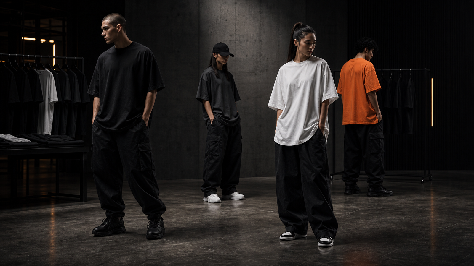 Oversized BLAXE streetwear garment editorial